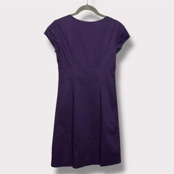 Boden Retro Purple / Orange Scoop Neck Knee-Length Shift Dress- Size 2P - Picture 2 of 6